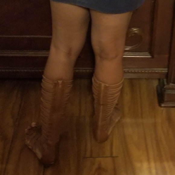 Brown Gladiator Shoes - Picture 2 of 5